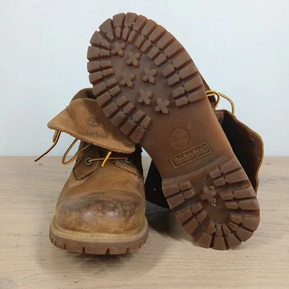 Timberland Boots Womens 8.5 Brown Leather Workwear Lug Sole Outdoor Heritage Pro - Picture 7 of 10